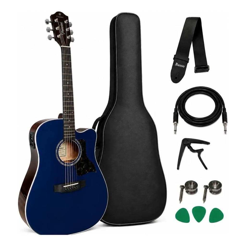 Kit Violão Giannini Gdc Plus Ceq Mb E Capa Ee Acessórios Mar