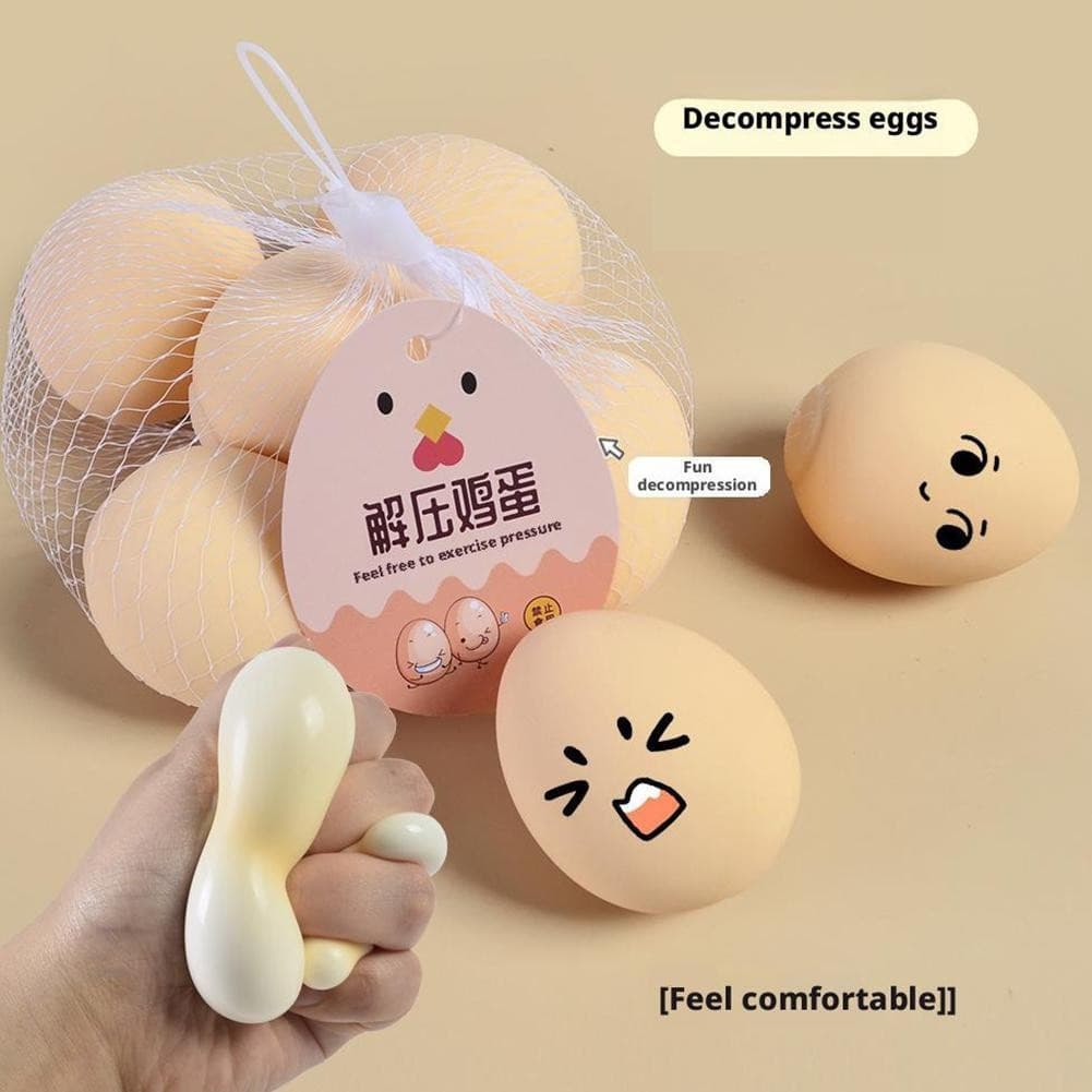 Simulação Criativa Ovos Comida Descompressão Espremer Brinquedo Fidget R4