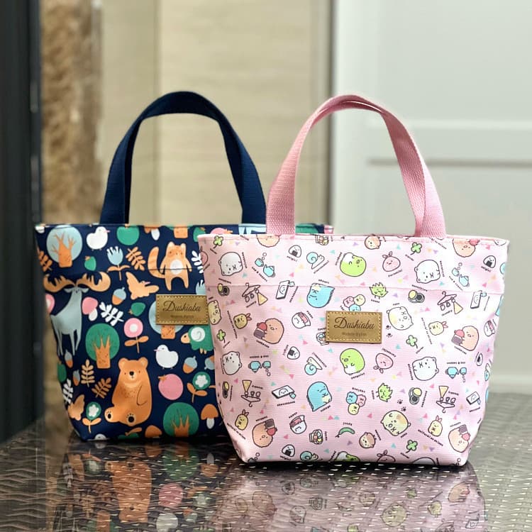 Versão coreana ambientalmente amigável estudantes trabalham com lancheira mamãe saco lancheira bolsa à prova dwaterproof