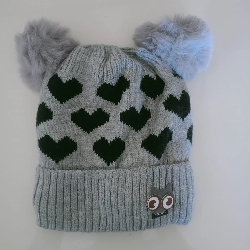 Touca Infantil Bebês Menina Menino Pompom Outono Frio Inverno