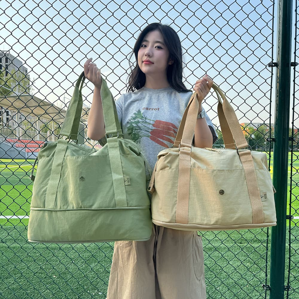 Novo dobrável extensível esportes ginásio saco feminino Outing grande capacidade bolsa pode cobrir carrinho leve saco de