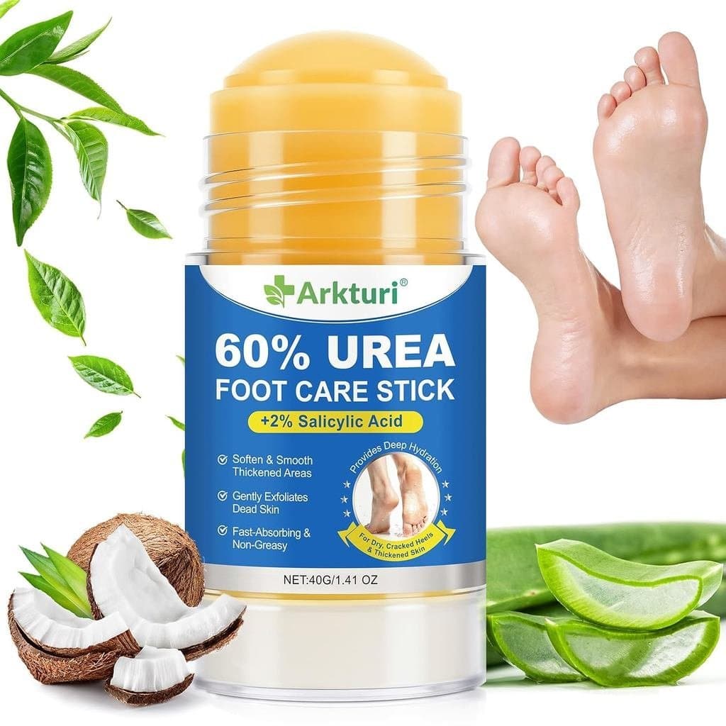 Ureia, Ureia para os Pés de Máxima Potência, Bastão de Ureia 60% com 2% de Ácido Salicílico, Removedor de Calos para Cal