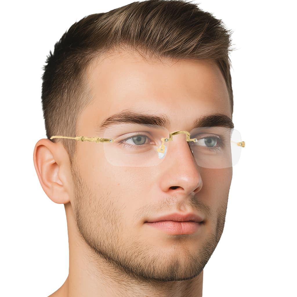 Oculos Sem Aro Armação Para Grau Masculino Balgriff Classico Leve Moderno