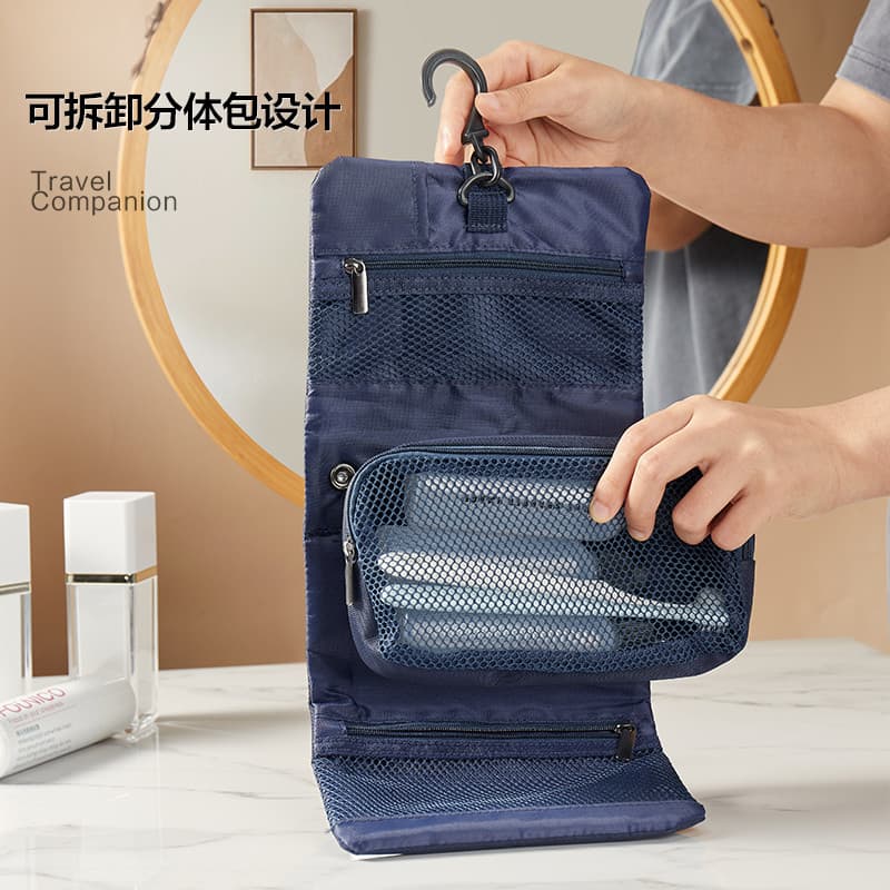 Saco de toalete de viagem masculino portátil multifuncional de grande capacidade cuidados de lavagem à prova dwaterproof
