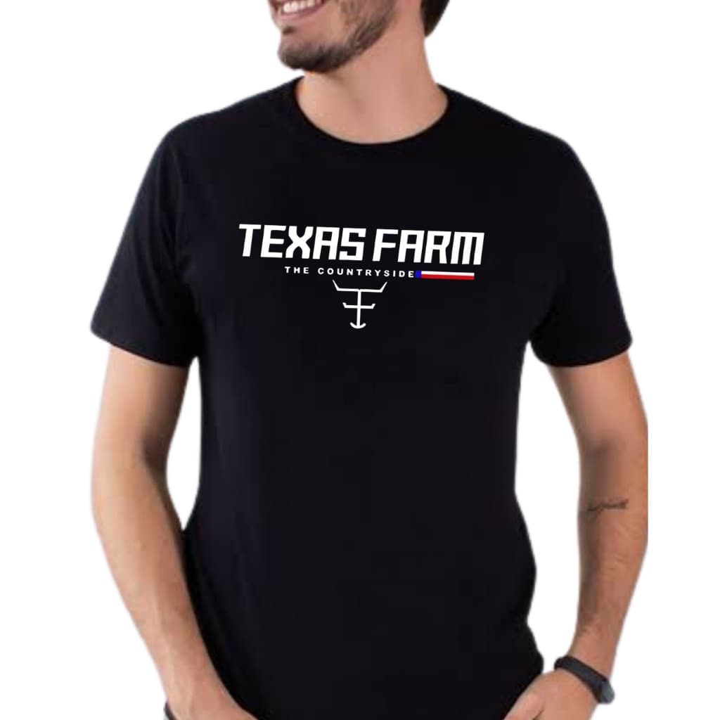 Camiseta TEXAS FARM camisa country estilo cowboy moda tx blusa rustico tshirt roça