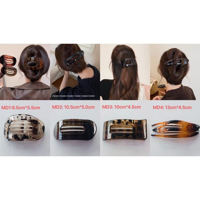 Garra De Cabelo Oval Fosca Com Estampa De Leopardo-Presilhas Coreanas-Acessórios Vintage-Clipe De Rabo De Cavalo Alto-Ch