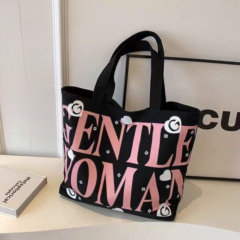 Bolsa de lona para estudantes, sacola de grande capacidade, classe, bolsa de viagem, estampada, mamãe, bolsa de ombro po