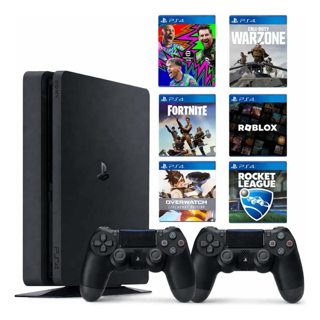 Ps4 Slim Sony Playstation 4 1000gb ou 500gb usado +350 jogos GTA5 God Of War Warzone Homem Aranha