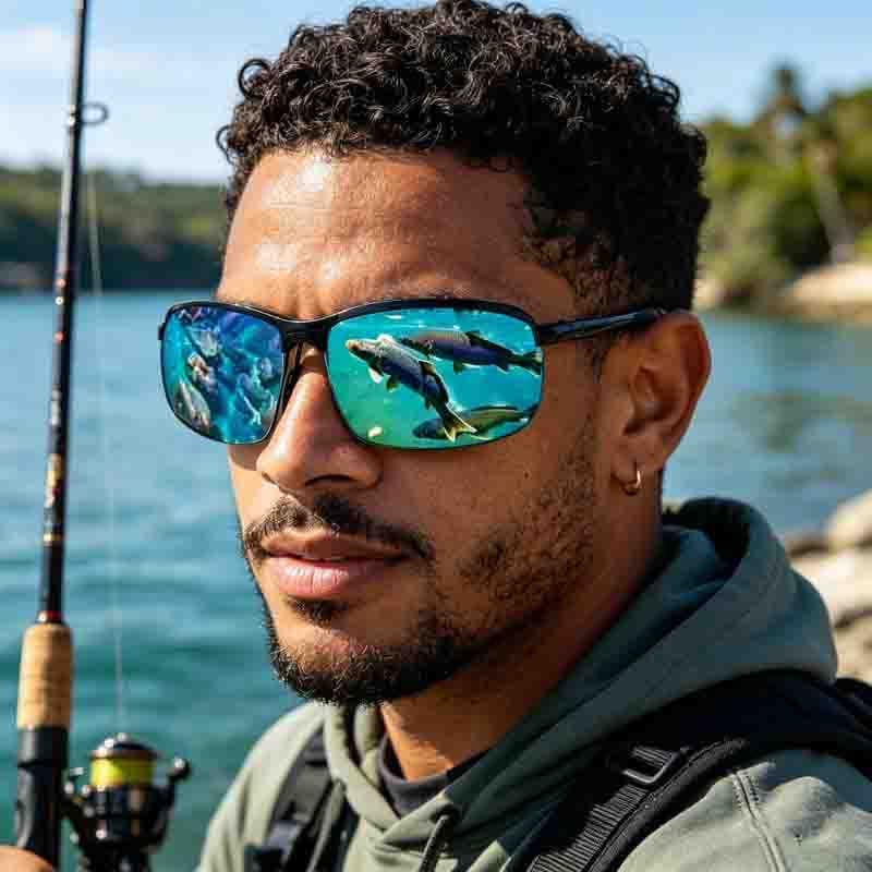 Europeu americano óculos de peixe tiro de peixe pesca óculos especiais feminino pesca em águas profundas condução ao ar