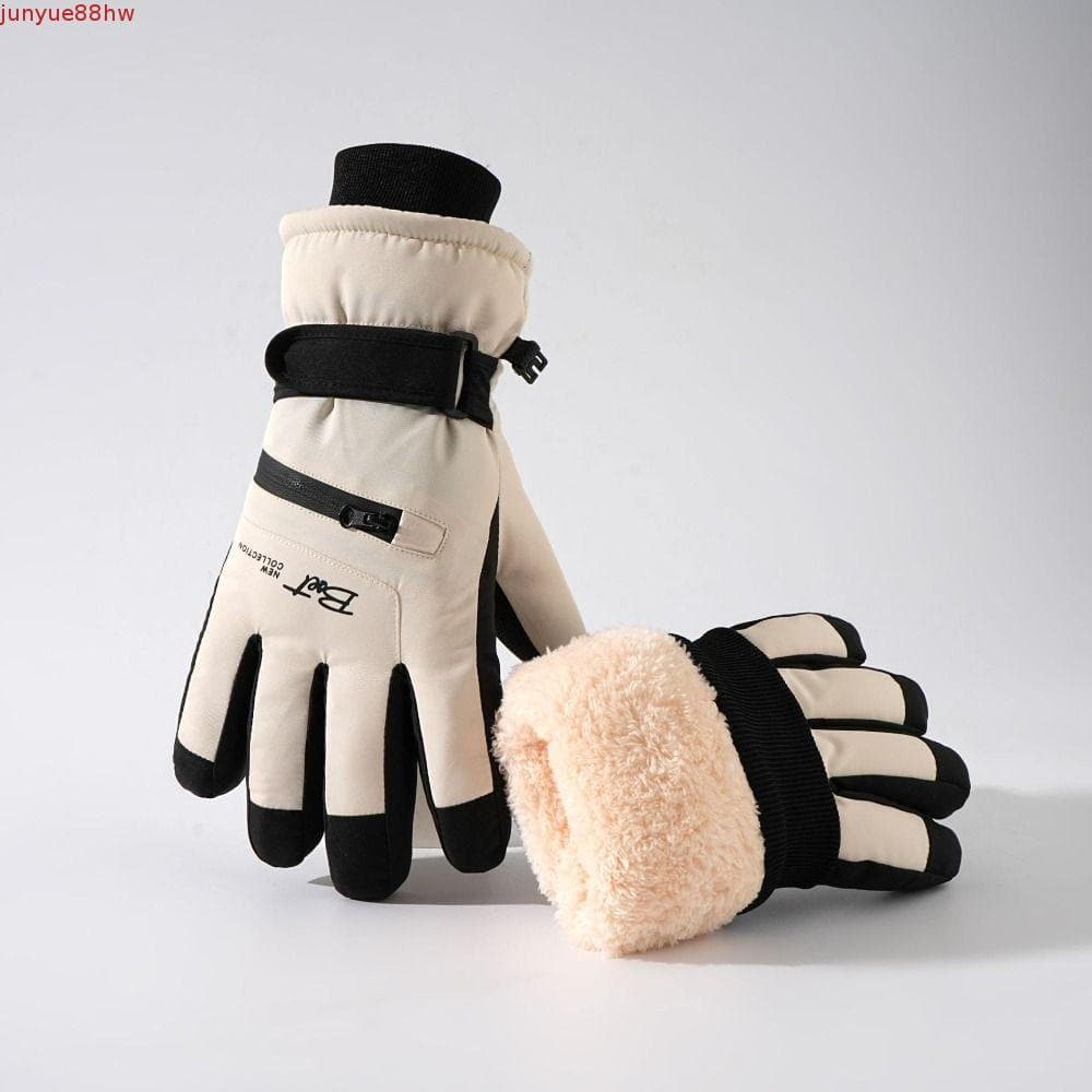 Luvas De Esqui JUNYUE , Com Bolso Zíper , Tela Sensível Ao Toque De Dedo Completo , Equitação Quentes Grossas De Inverno