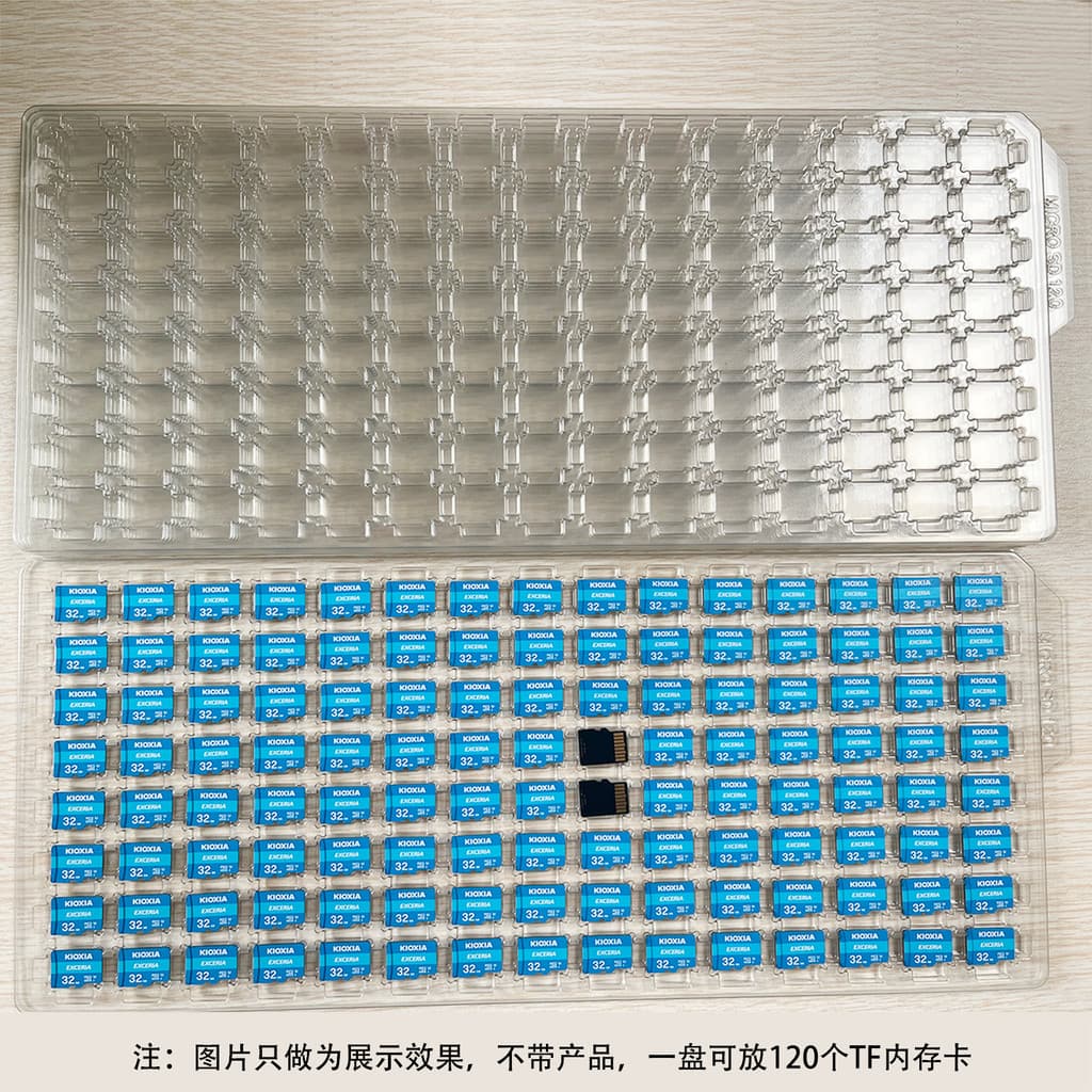 Bandeja macia de plástico para cartão de memória TF Bandeja de plástico MicroSD Bandeja de armazenamento de armazenament