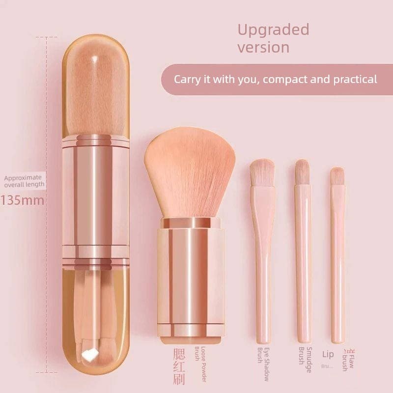 kit pincel maquiagem profissional kit pincel maquiagem Pincel de maquiagem portátil quatro-em-um multifuncional Blush es