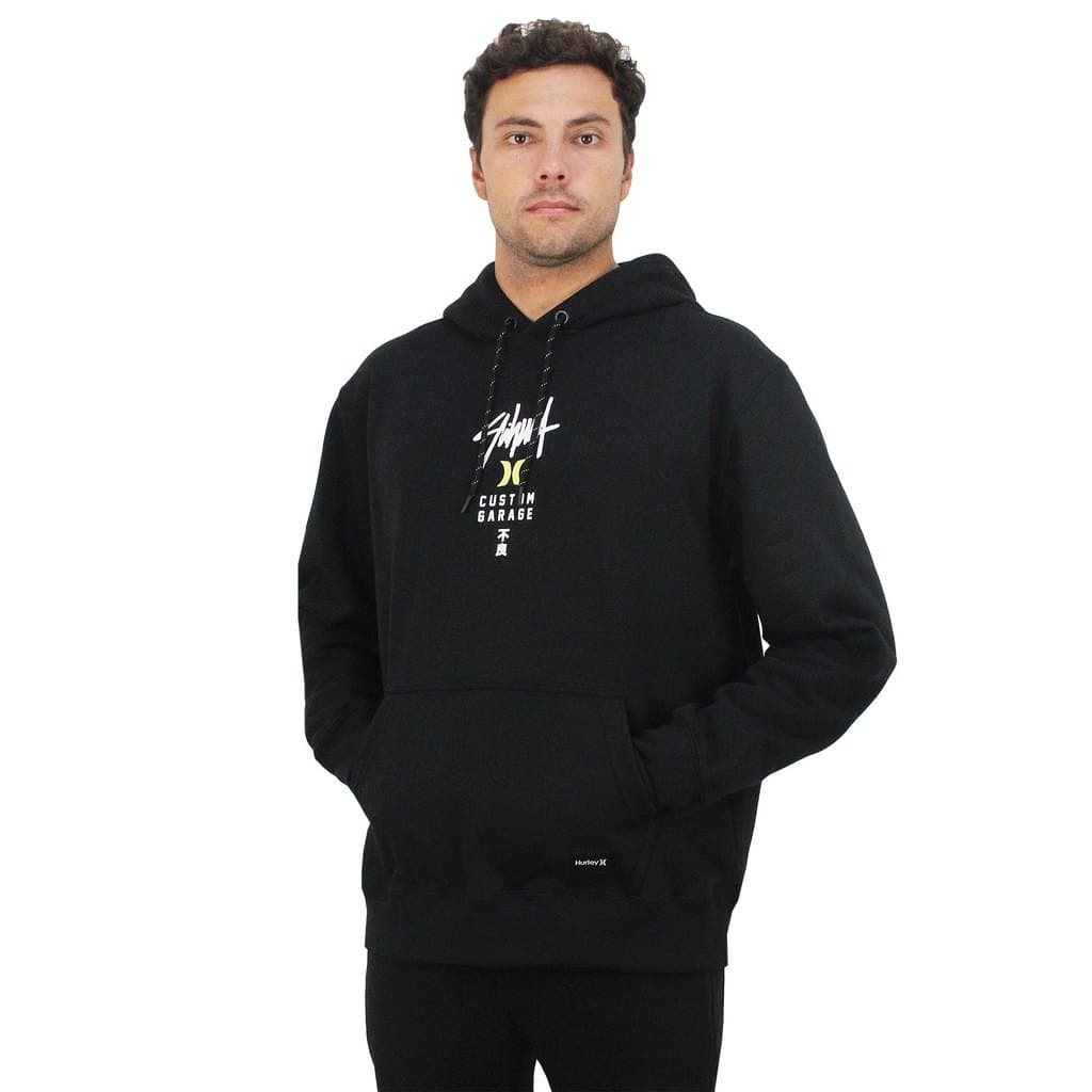 Moletom Canguru Hurley x Shibuya Signature Block Party Black