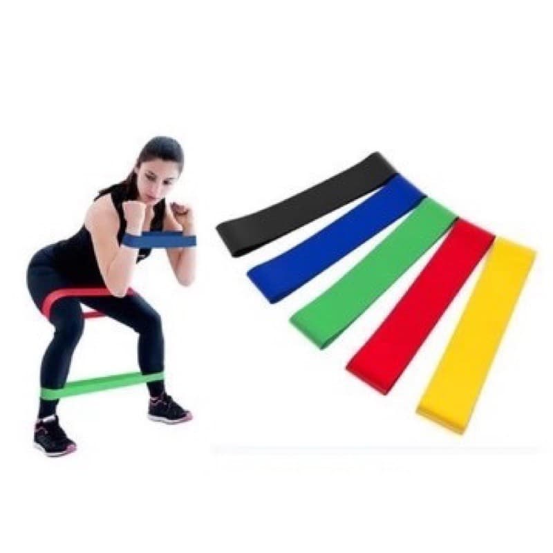 Kit 1 - 4 Faixas Elásticas Mini Bands Exercicio Resistance Belt