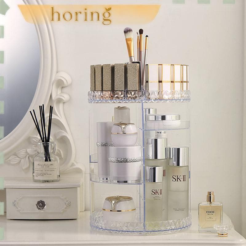 Organizador De Maquiagem Perfume Cosmético Acrilico 360º Organizador De Maquiagem Giratório Diamante