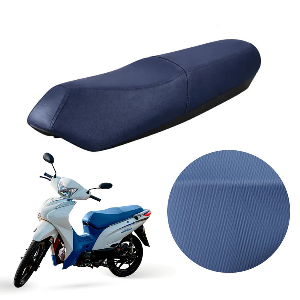 Capa De Banco Moto Shineray Jet 125 Modelo 2012 Até 2024 Cor Azul