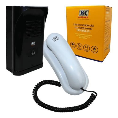 Interfone Residencial Com Fonte Interna Jfl Irt-4000 Fi Branco/preto 90 A 265 Vc