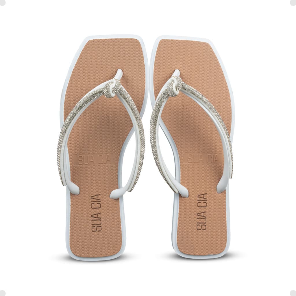 Chinelo de Dedo Clássico Tira Brilho Presente Lançamento Sua Cia Verão Praia Ano Novo