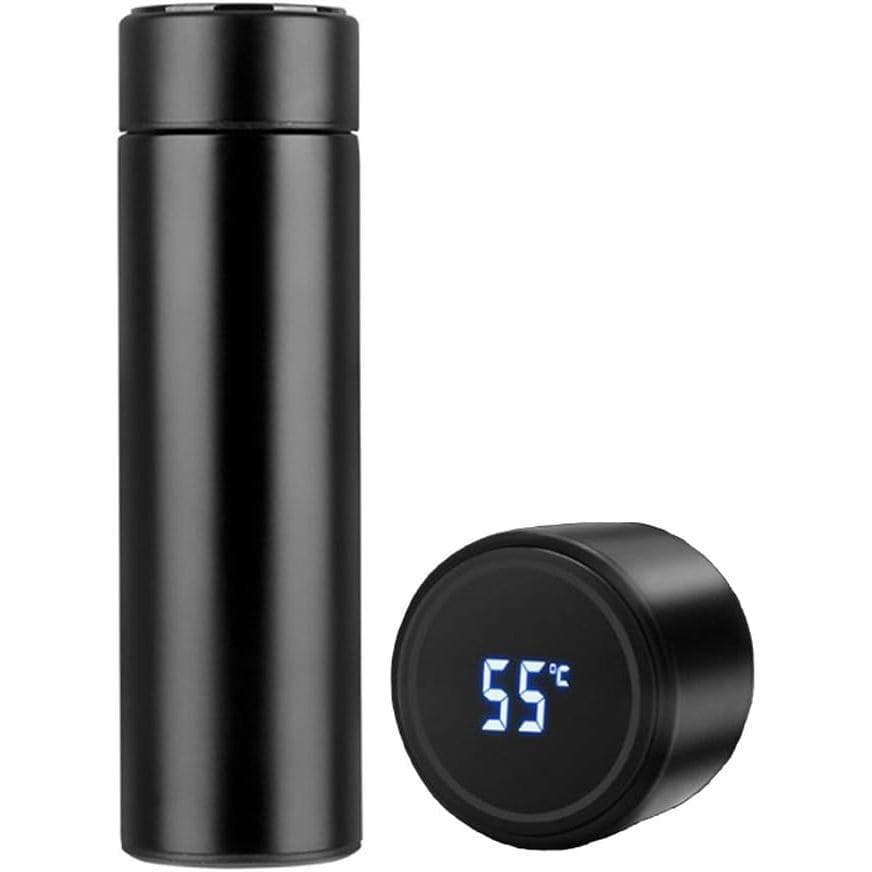 Garrafa de água com display de temperatura em LED, garrafa de água com isolamento a vácuo de dupla camada, copo de viage