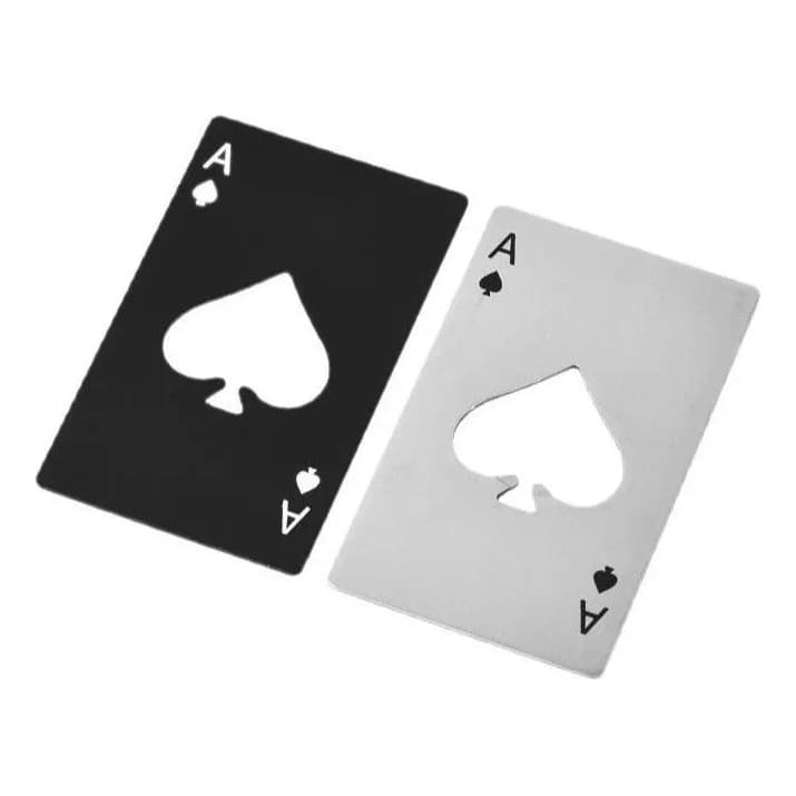 Abridor De Garrafa Formato Carta De Baralho As Espadas Cores