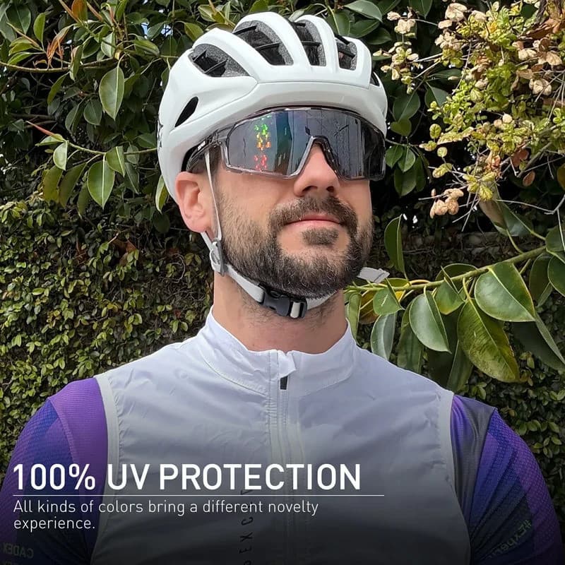 Óculos de Ciclismo com Lente Nano Polarizada KAPVOE Unissex, Armação TR90 para Mountain Bike e Esportes ao Ar Livre