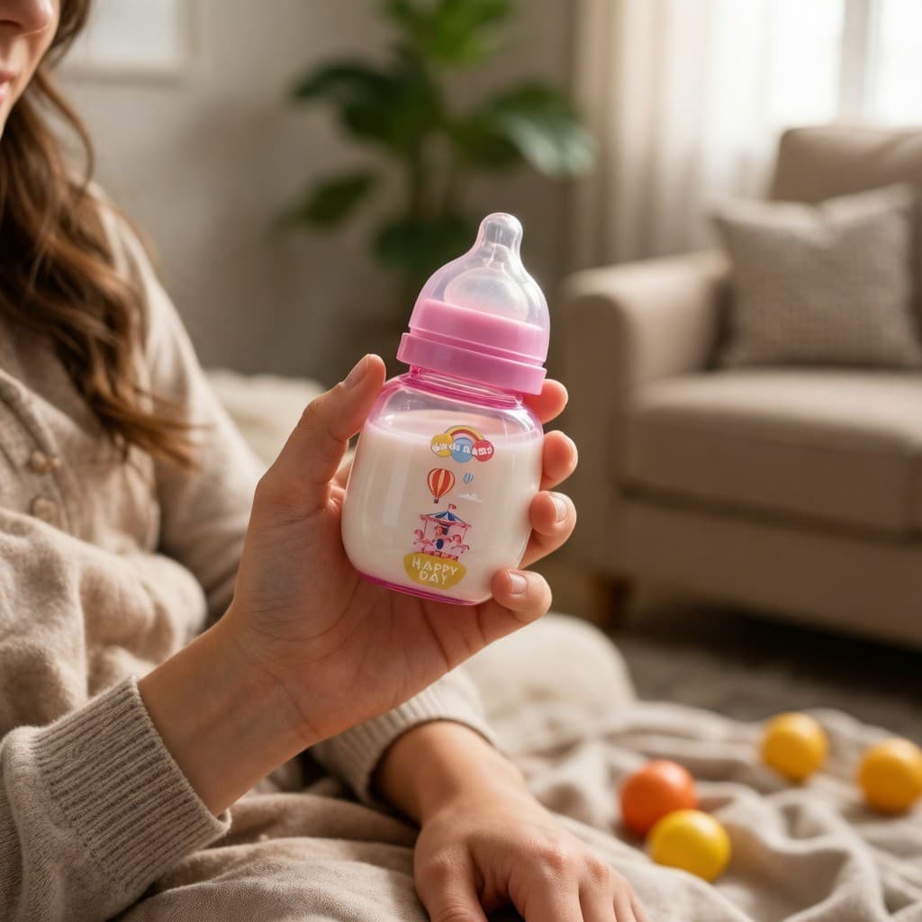 Mini Mamadeira New Baby 60ml com Bico de Silicone Decorada