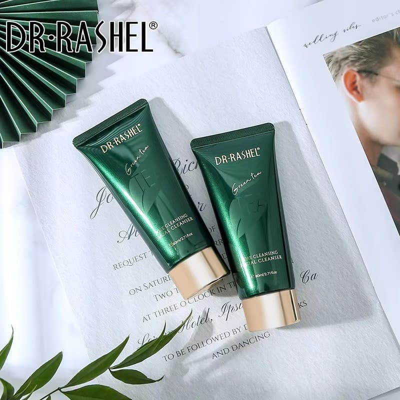 DR RASHEL Cuidados com a Pele, Limpador Facial de Chá Verde para Limpeza de Poros 80ml, Cuidados Faciais, Limpeza Profun