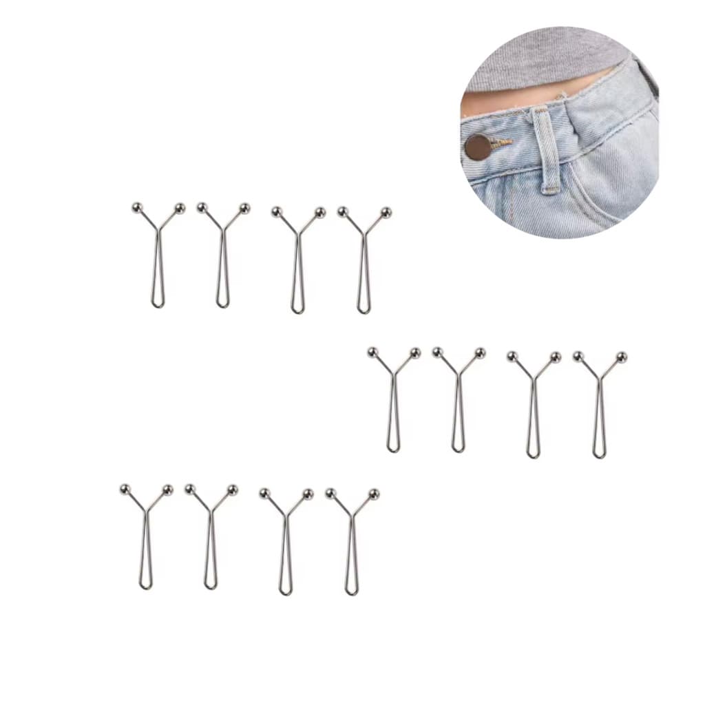12 Alfinete Grampo Ajuste Pence Cintura Calça Roupas Largas