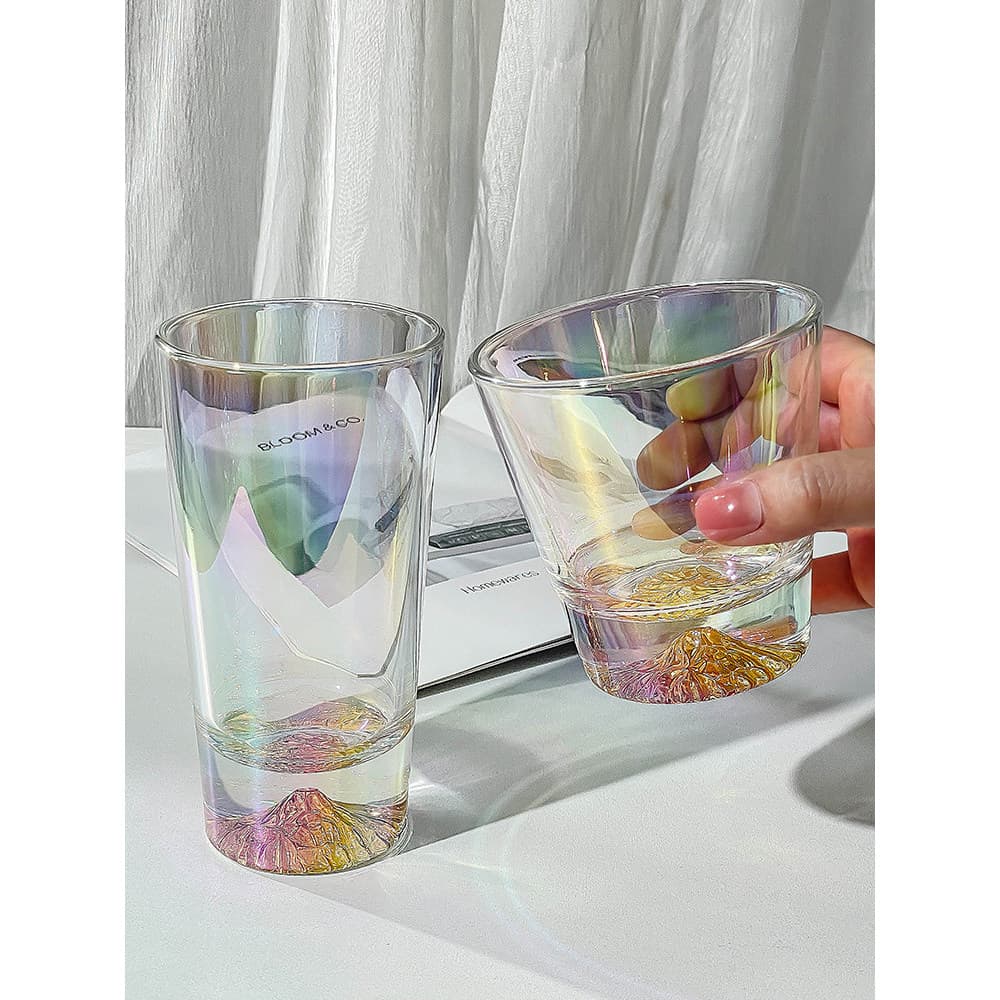 Estilo japonês montar Fuji vidro High-End colorido Jinshan vidro criativo neve montanha vidro doméstico água bebida vidr
