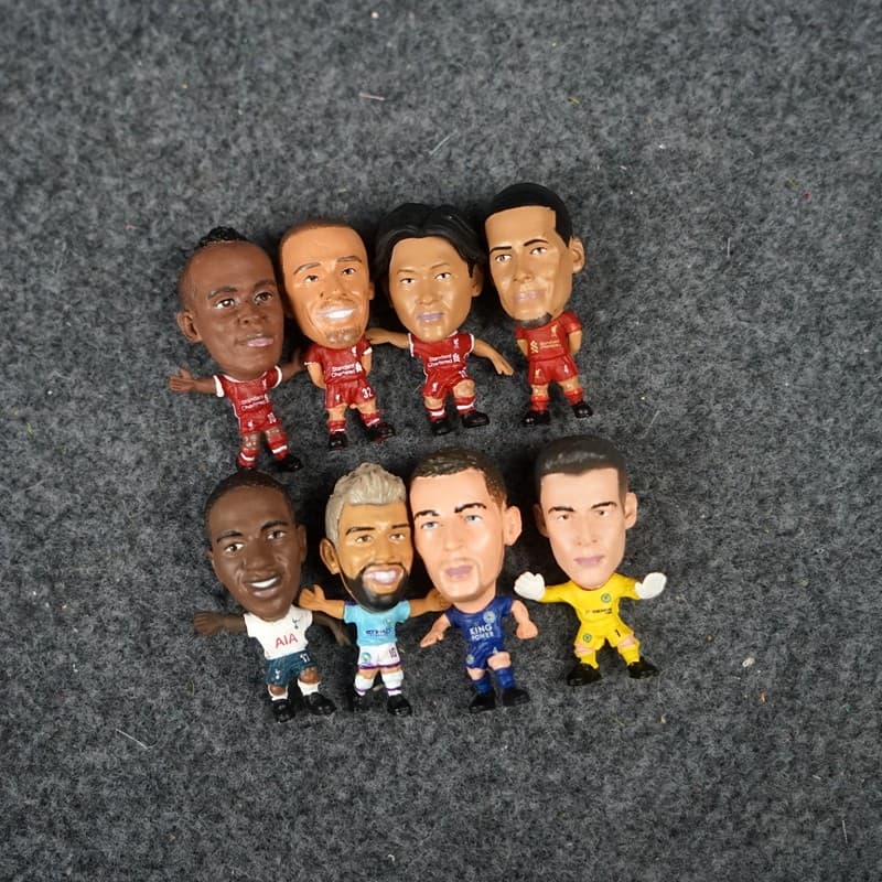 Boneca de futebol bola estrela ornamento modelo feito à mão boneca brinquedo ventilador suprimentos