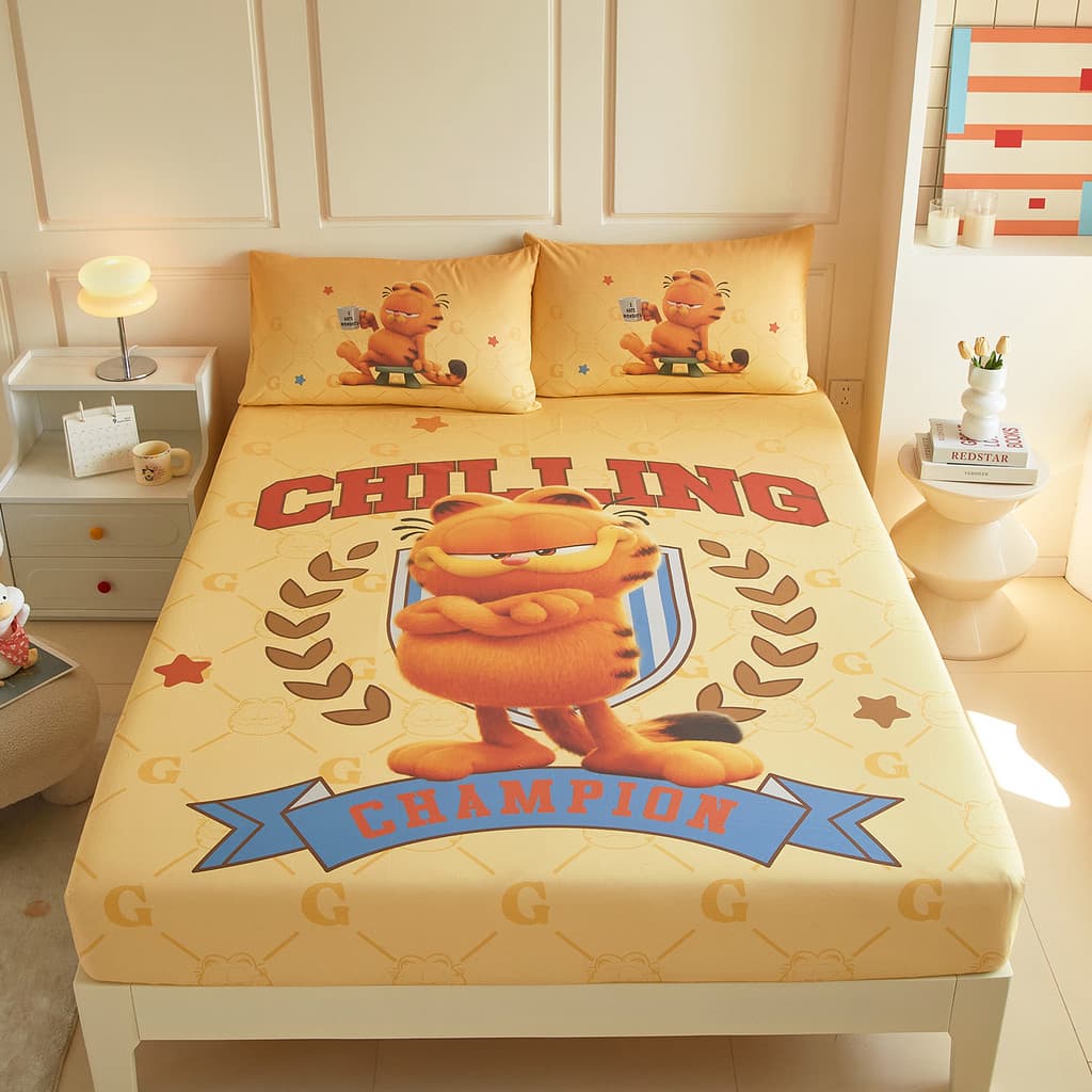 Garfield lençol de algodão peça única capa de cama de algodão puro Simmons colchão capa protetora 1.5m1.8m lençol conjun