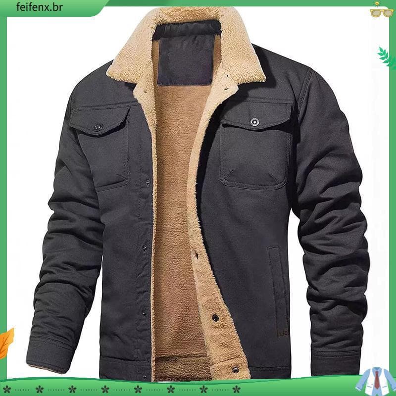 Jaqueta De Masculina De Toque Macio E Quente Ideal Para O Invernos Extremos