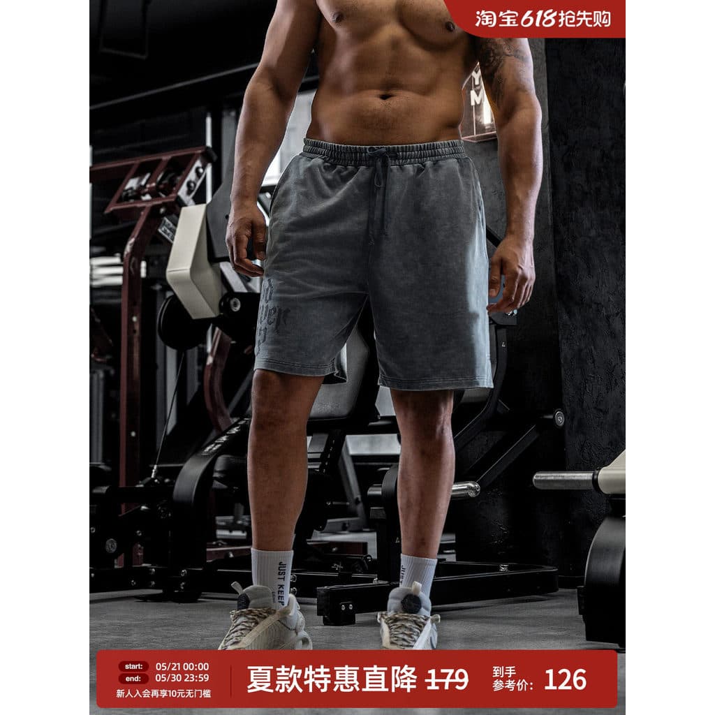 BD Verão Puro Algodão Retro Americano Shorts Moda Impresso Shorts Esportivos Retos Masculino Solto
