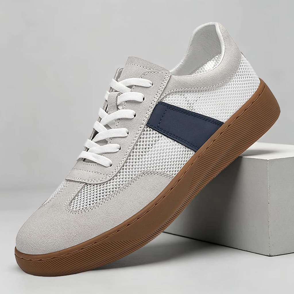 Sapatos de treinamento alemão masculino verão estilo fino oco verão sapatos masculinos esportes casuais Forrest Gump mal