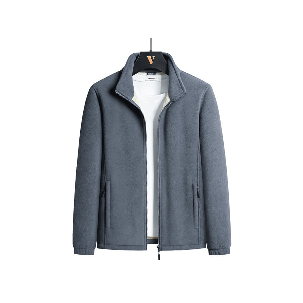 Macaron outono inverno masculino Plus Size jaqueta de lã engrossado quente jaqueta de lã All-Match gola alta Cardi