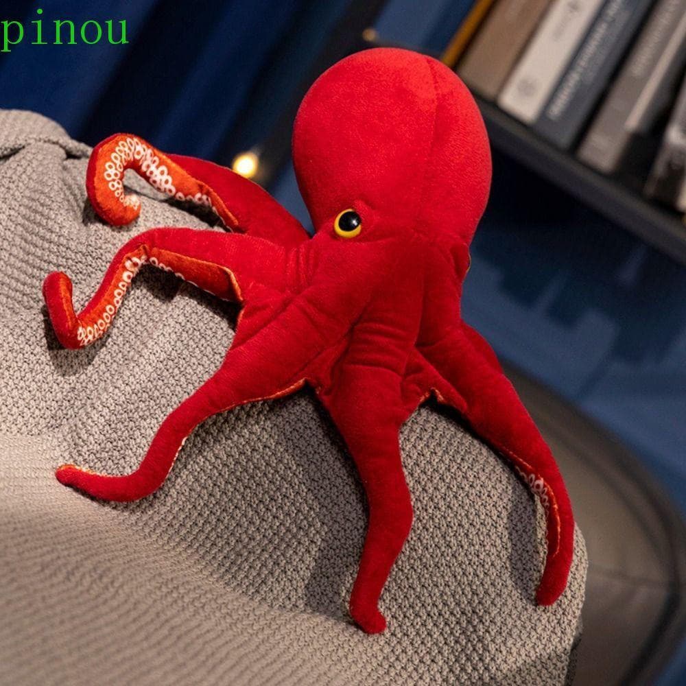 Brinquedo De Pelúcia De Polvo PINOU , Bonecos Vermelho Realistas De Simulação , Animal Marinho Realista 40cm75cm Rechead