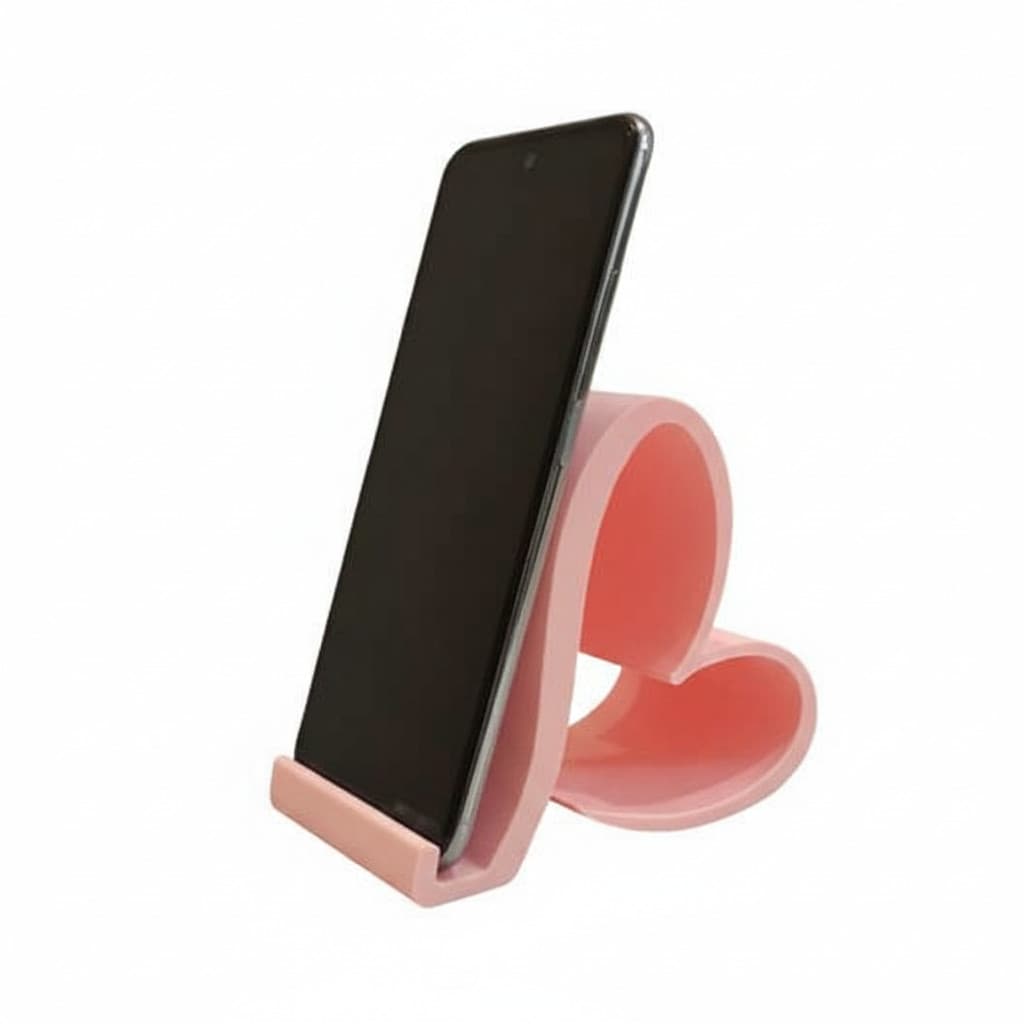 Suporte Celular Coração Pratico Ajustável Universal Mesa Ergonômico Leve Portátil para Smartphone Ajustável Mesa/suporte
