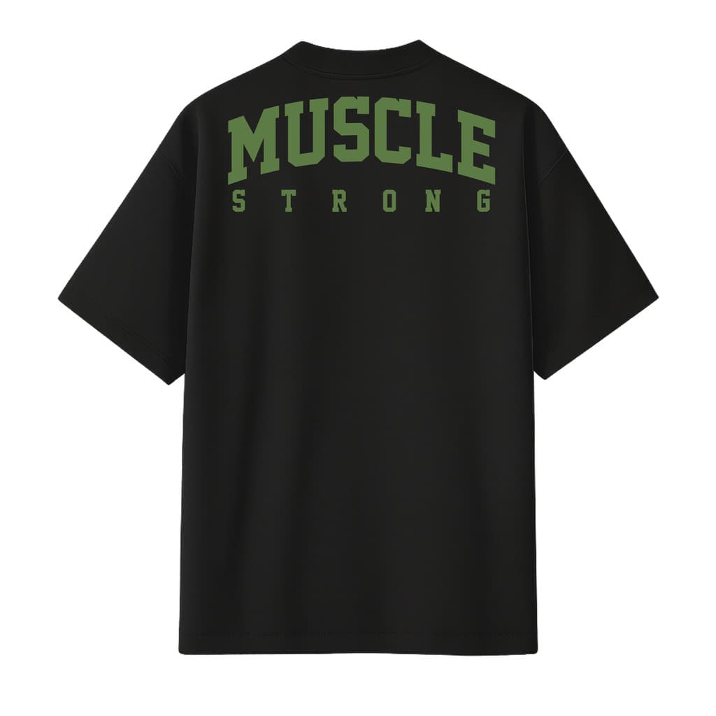 Camiseta Oversized Muscle Strong Preta