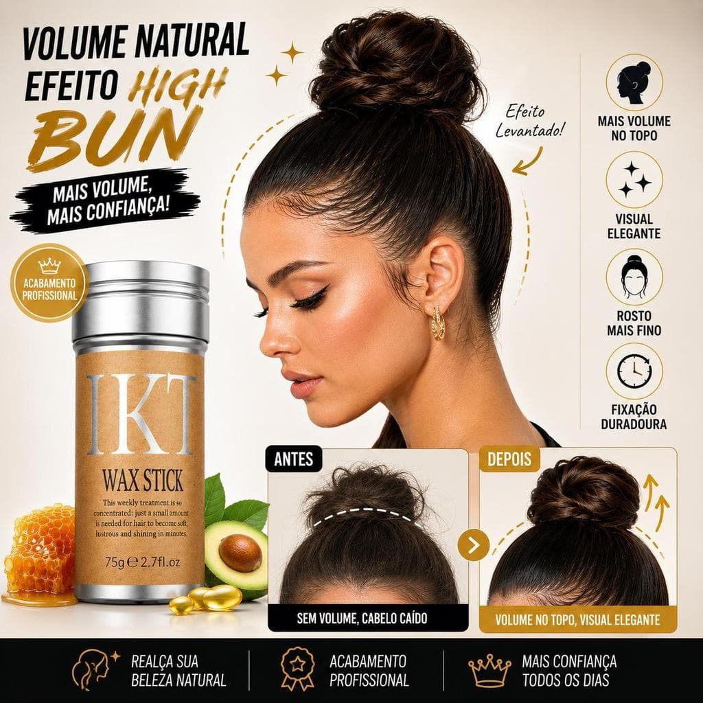 Bastão de Cera Para Cabelo Anti Frizz Wax Stick Baby Hair Alinhador de Fios