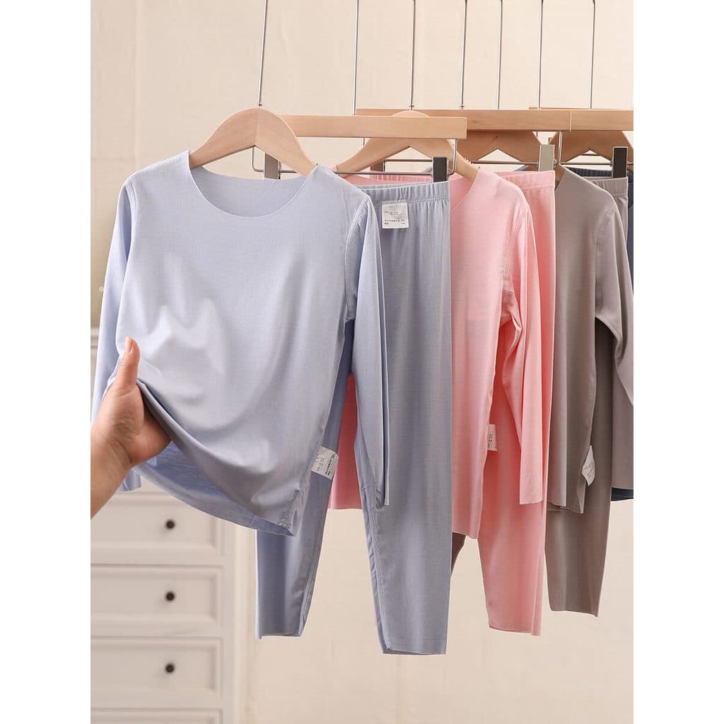 Conjunto de pijamas infantis cortados, roupas finas de outono para bebês, calças compridas, meninos, meninas, Modal, man