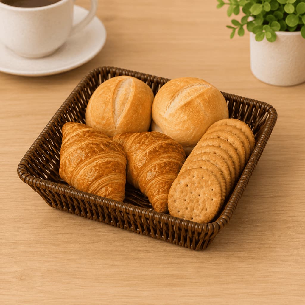 Cesto Organizador Quadrado 18x18x4,5cm Kit 1 2 3 4 ou 5 Unidades Multiuso Decorativo Marrom