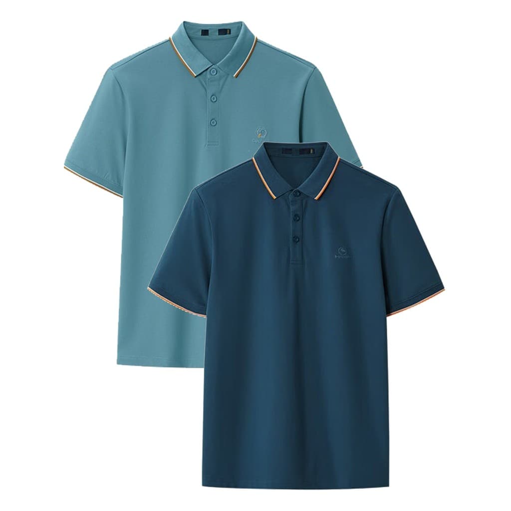 HL22311 Sea Series Masculino Verão Legal Lapela Camisa POLO de Manga Curta Negócios Casual Juventude Moda Cavalheiro