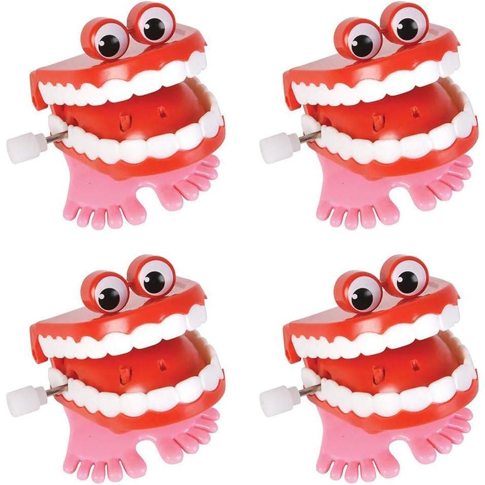 TheDreidelCompany Brinquedos de Dentes Mordedores e Rangentes com Olhos Saltitantes para Lembrancinhas de Festa de Anive