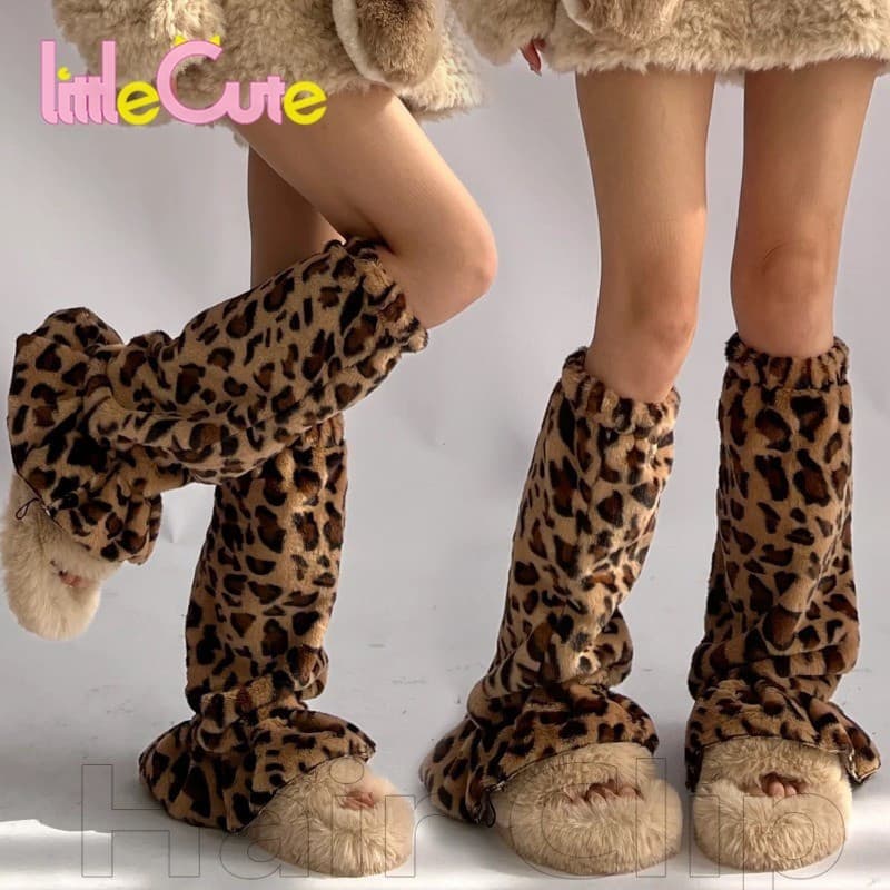 SFSE-Aquecedores De Pernas Com Estampa De Leopardo – Para Meninas Picantes Meias Longas Femininas Y2K , Vintage , Gótico