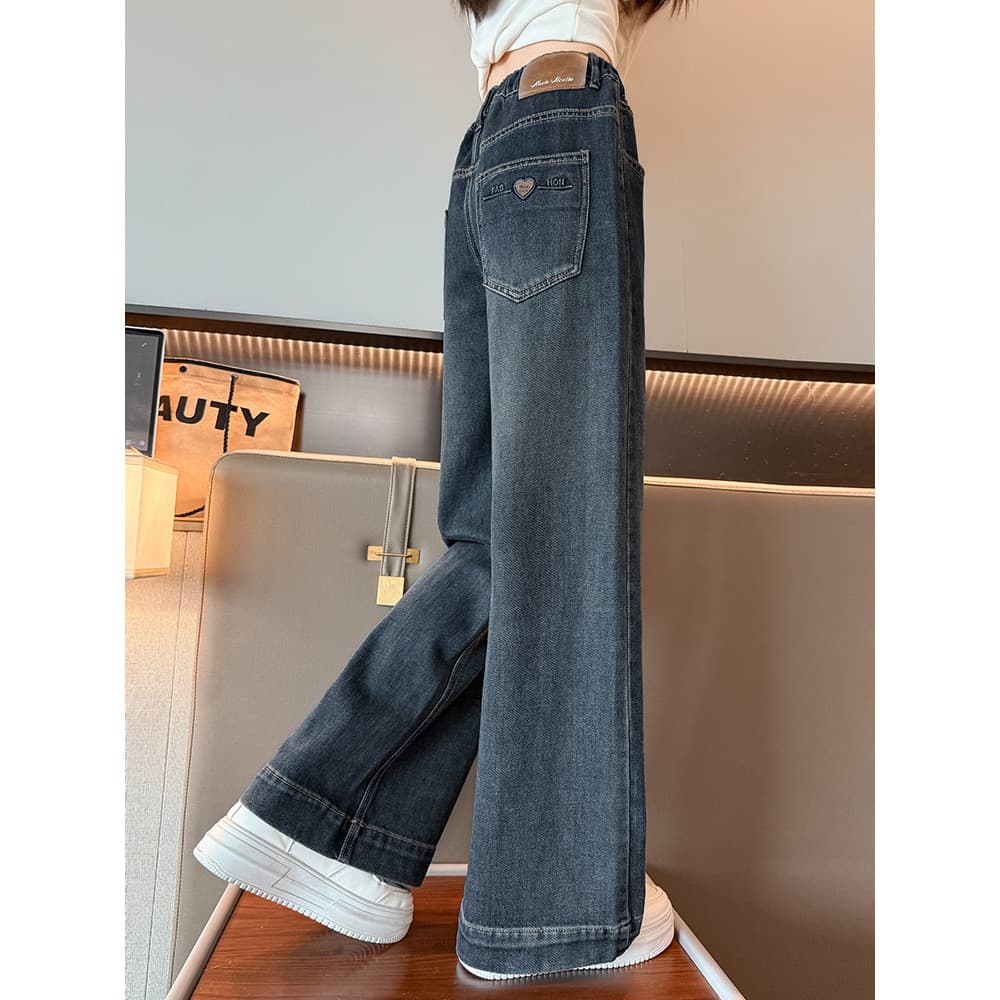 Meninas calças jeans primavera outono roupas temporada novo estilo crianças versão estreita médio grande crianças calças