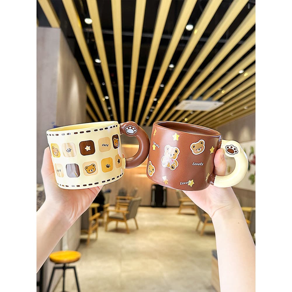 Leite fufufu caneca meninas café da manhã aveia cerâmica casal beber copo escritório doméstico xícara de café meninas