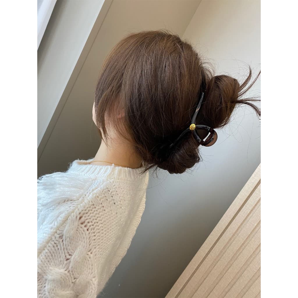 Francês elegante simples temperamento grande/pequeno tamanho grampo de cabelo grampo de cabelo tubarão grampo de cabelo