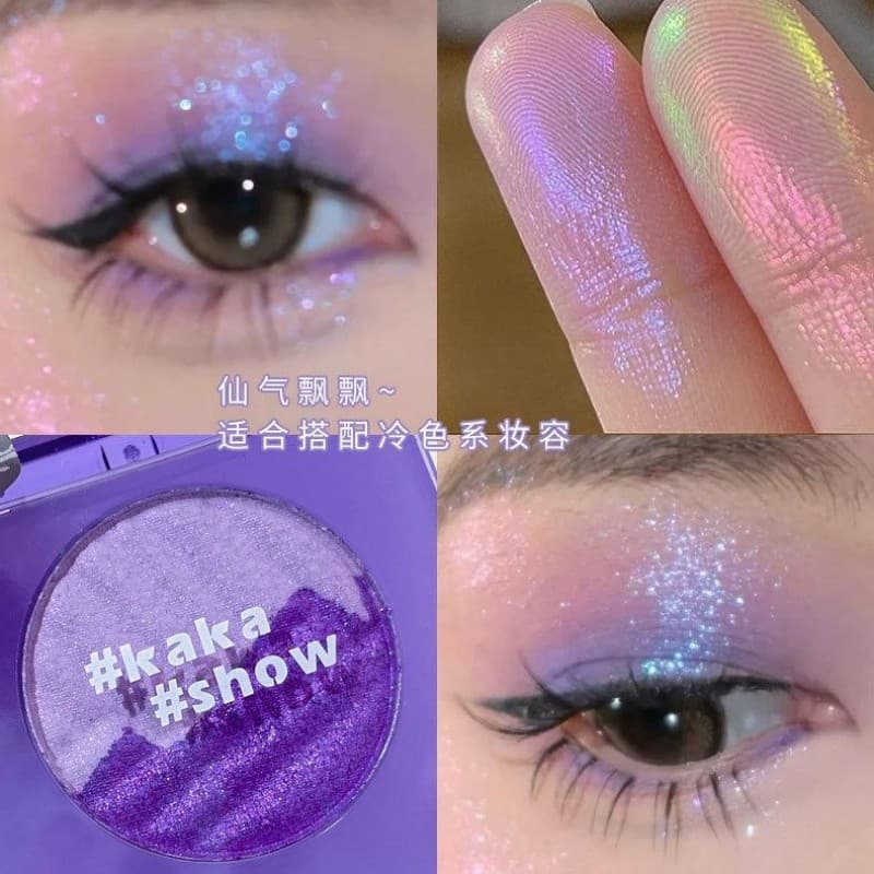Aurora duas cores destaque iluminando olho rosto pó contorno Facial perolado piscando médio fino piscando camaleão