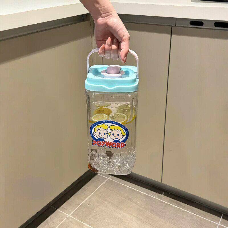 Harada Zhi Garrafa de água fria Armazenamento de água doméstica Garrafa de água fria Grande capacidade Colocar geladeira