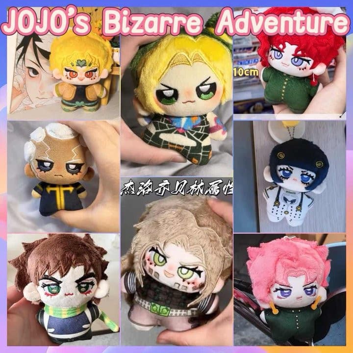 Novo! Chaveiro de Pelúcia de 10CM de JoJo's Bizarre Adventure, Jolyne Cujoh Kakyoin Tenmei, Pingente de Algodão